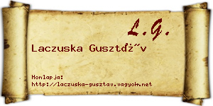 Laczuska Gusztáv névjegykártya